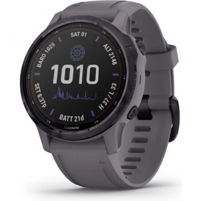 Часы GARMIN FENIX 6S PRO SOLAR AMETHYST STEEL WITH SHALE GRAY BAND 010-02409-15 Часы GARMIN FENIX 6S PRO SOLAR AMETHYST STEEL WITH SHALE GRAY BAND 010-02409-15