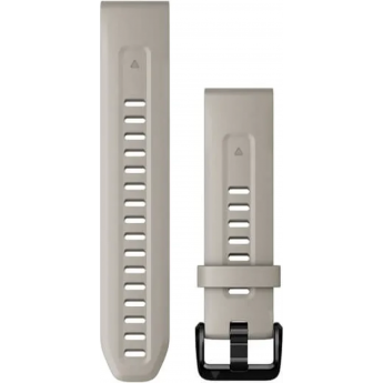 Ремешок GARMIN QUICKFIT 20 для fenix 7S/7S Pro/6S/5S, светло-бежевый силиконовый