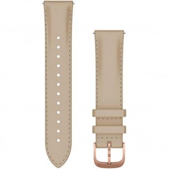 Ремешок сменный для GARMIN VIVOMOVE, LUXE, 20MM, LEATHER, ROSE GOLD, LIGHT SAND